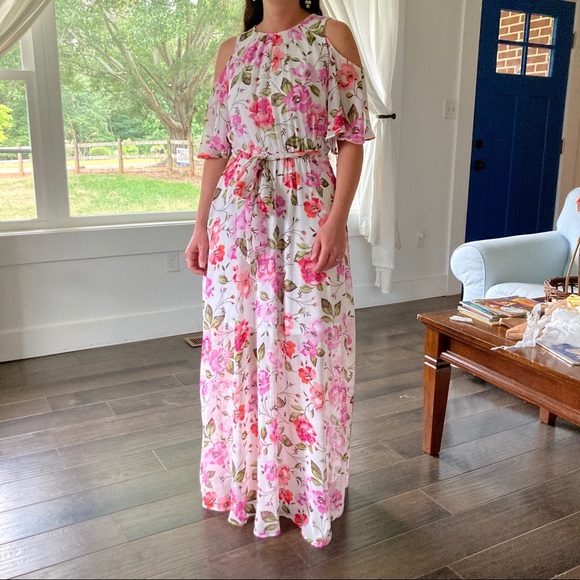 Calvin Klein Dresses & Skirts - NWT Calvin Klein Floral Floor Length Maxi Dress, 4